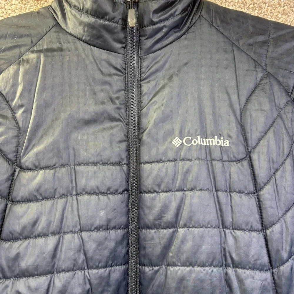 Columbia Omni-Heat‎ Interchange Jacket Mens Large Blue Insulated Full Zip Warm